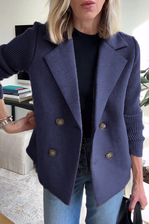 ESTRELLA™ - Elegant Knit-Sleeve Blazer - Maison Sydney