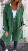 Aveline - Single Breasted Casual Wool Coat with Lapels - Maison Sydney