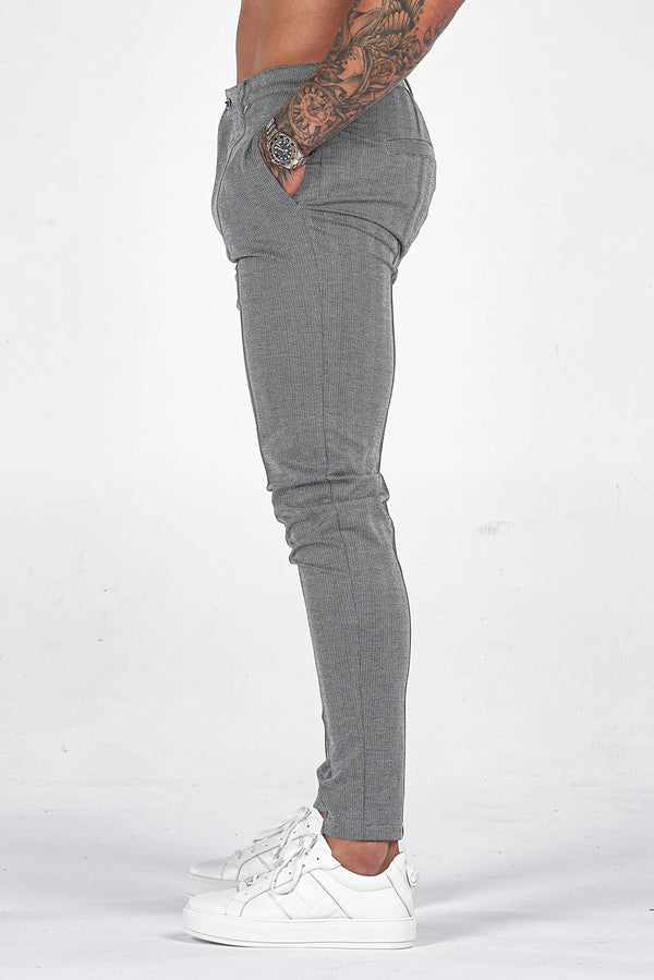 THE CHEVRON TROUSERS - GREY - Maison Sydney