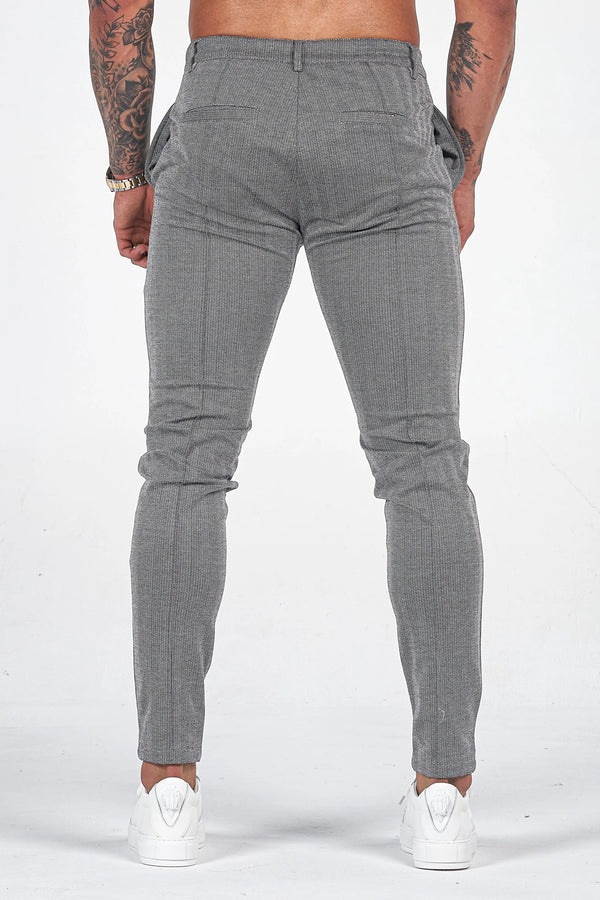 THE CHEVRON TROUSERS - GREY - Maison Sydney