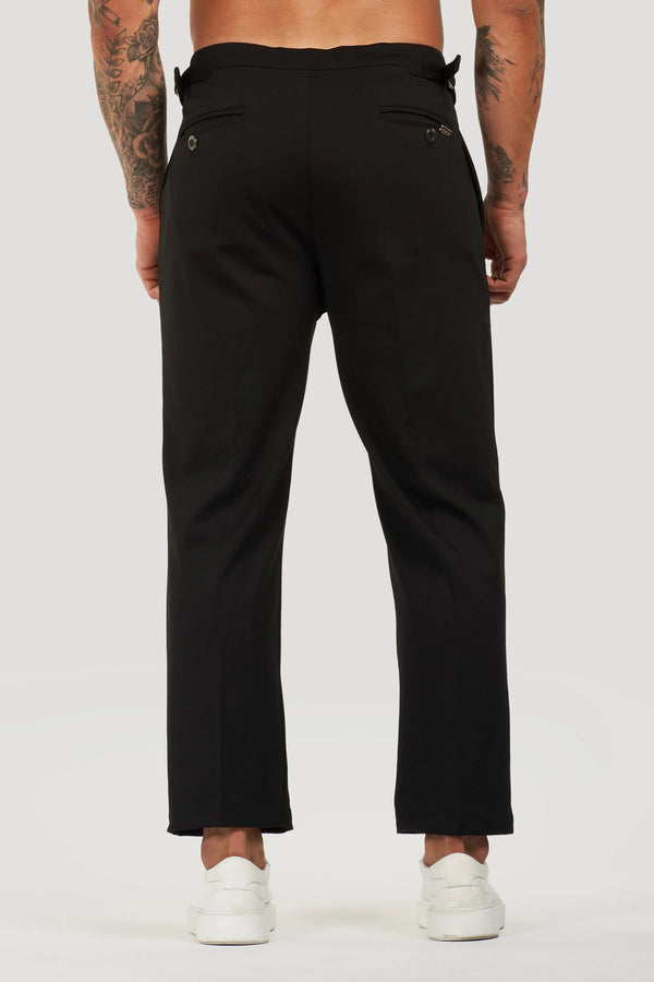 THE ALESSIO TROUSERS - BLACK - Maison Sydney