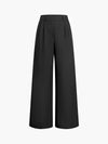 Solid Wide Leg Pants Without Belt - Maison Sydney