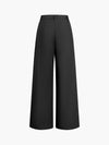 Solid Wide Leg Pants Without Belt - Maison Sydney