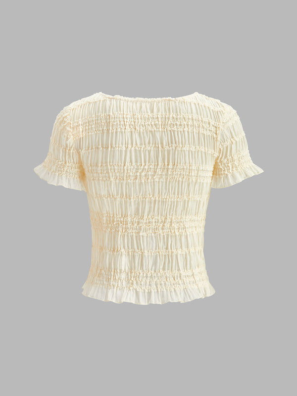 Ruffled Crop Top Skirt Set - Maison Sydney