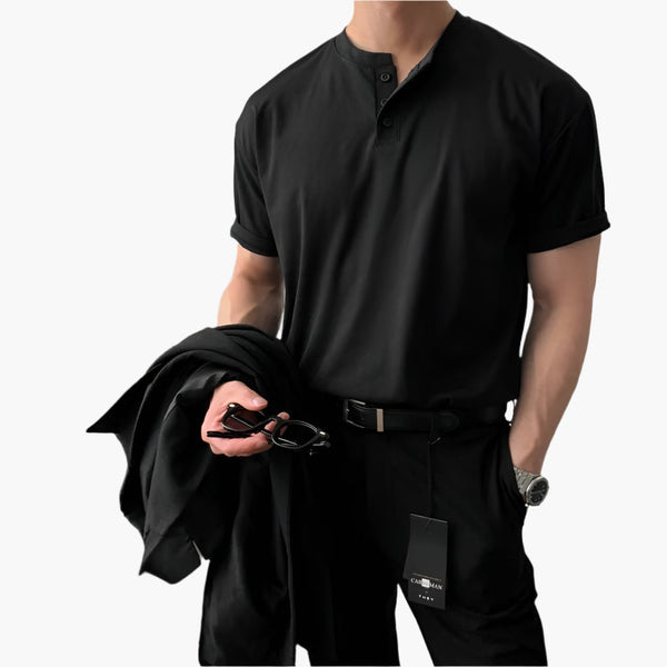 DAEGU Buttoned Collar T-Shirt - Maison Sydney