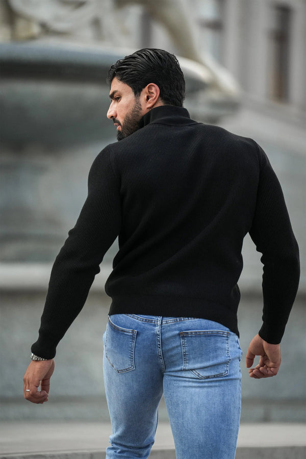 THE RENZO HALF ZIP SWEATER - Maison Sydney
