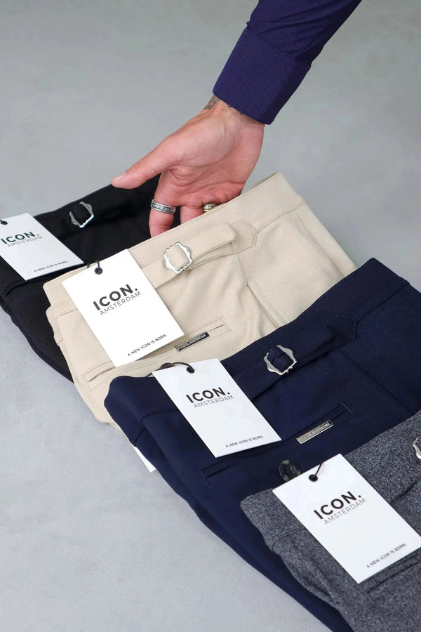 THE ALESSIO TROUSERS - DARK GREY - Maison Sydney
