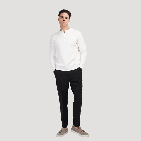 ANSEONG Fine Quarter Zip Sweater - Maison Sydney