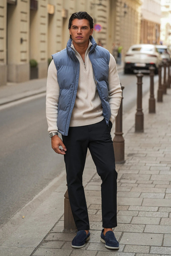 THE RENZO HALF ZIP SWEATER - Maison Sydney