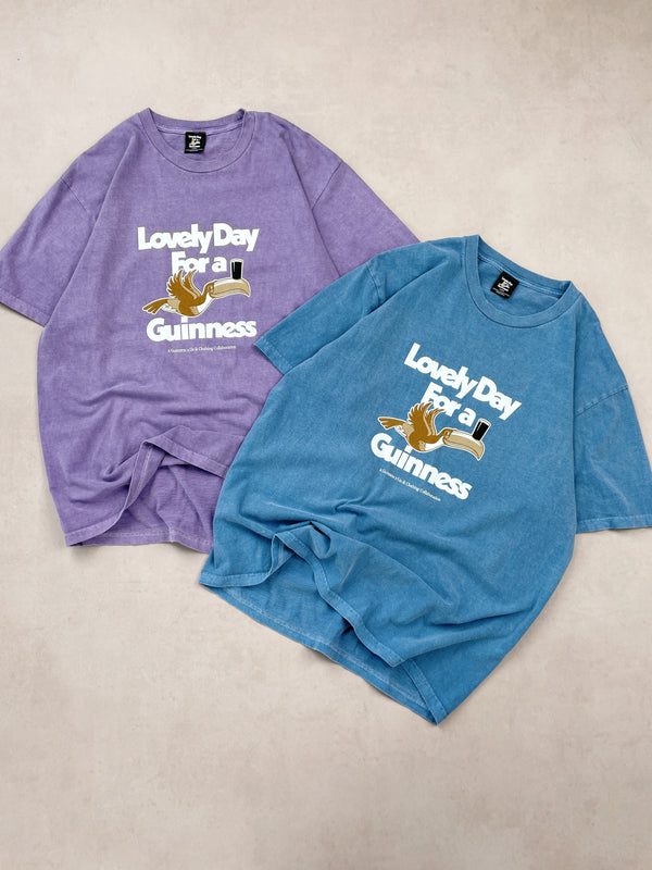 Guinness x MS 'Lovely Day' Vintage Washed Tee - Blue - Maison Sydney