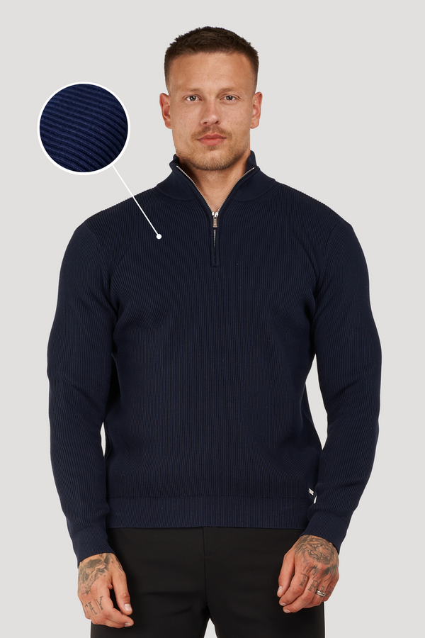 THE RENZO HALF ZIP SWEATER - Maison Sydney
