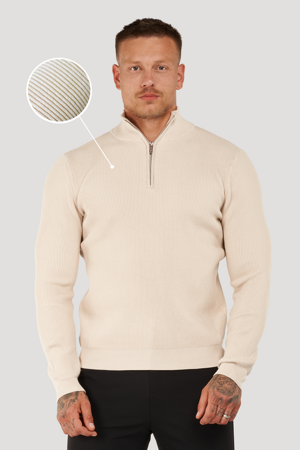 THE RENZO HALF ZIP SWEATER - Maison Sydney