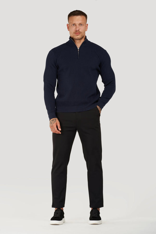 THE RENZO HALF ZIP SWEATER - Maison Sydney