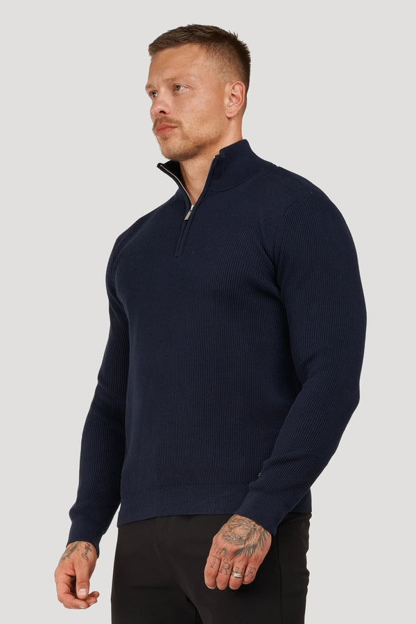 THE RENZO HALF ZIP SWEATER - Maison Sydney