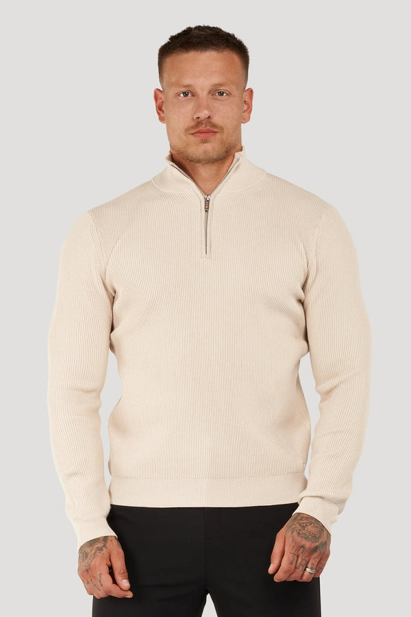 THE RENZO HALF ZIP SWEATER - Maison Sydney