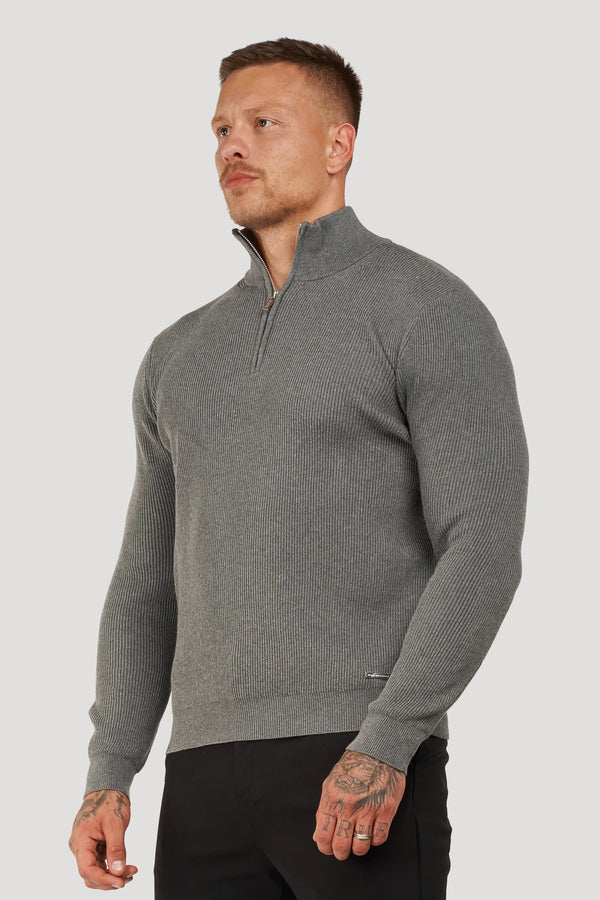 THE RENZO HALF ZIP SWEATER - Maison Sydney