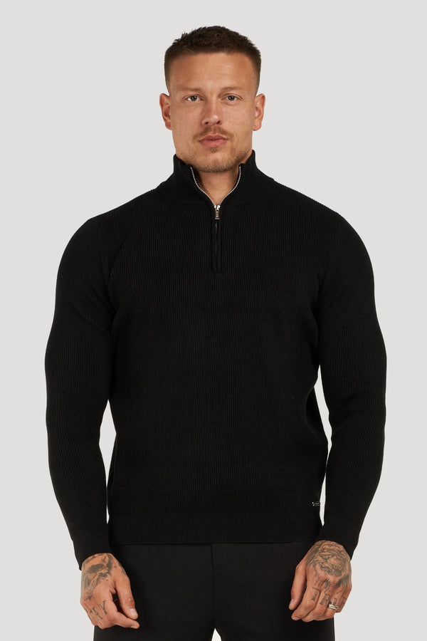 THE RENZO HALF ZIP SWEATER - Maison Sydney