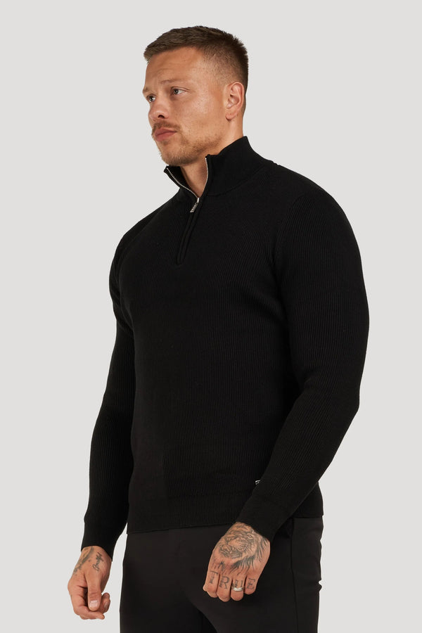 THE RENZO HALF ZIP SWEATER - Maison Sydney