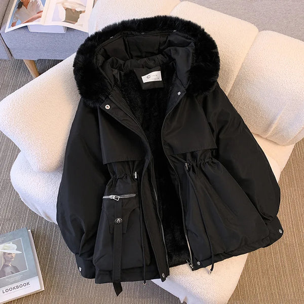 ChicTherm | Puffer Fleece Lined Hood Down Jacket for Women