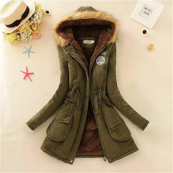 ChicTherm | Puffer Fleece Lined Hood Down Jacket for Women