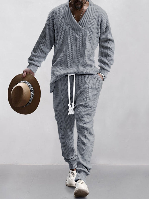 FlexKnit | Cable Knit Athleisure Set - Maison Sydney