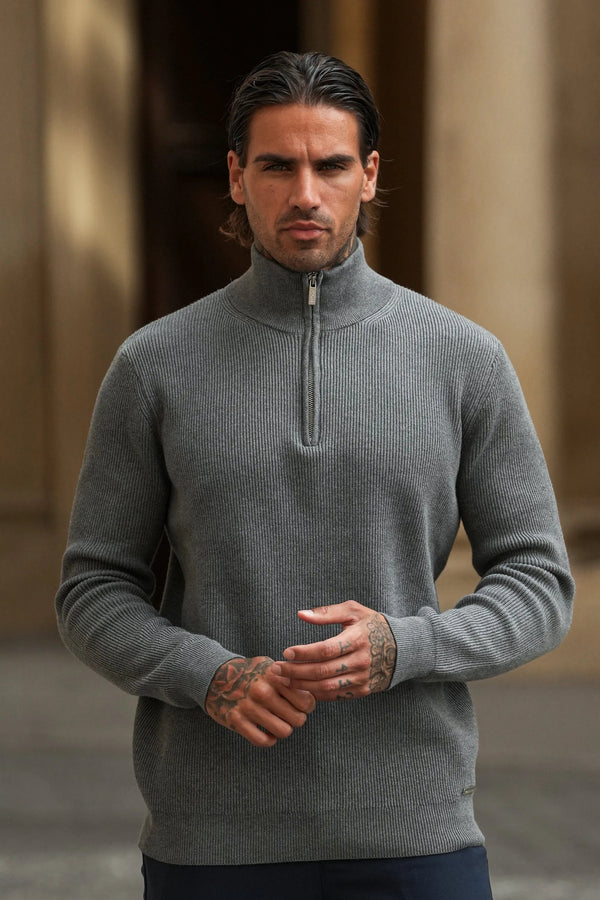 THE RENZO HALF ZIP SWEATER - Maison Sydney