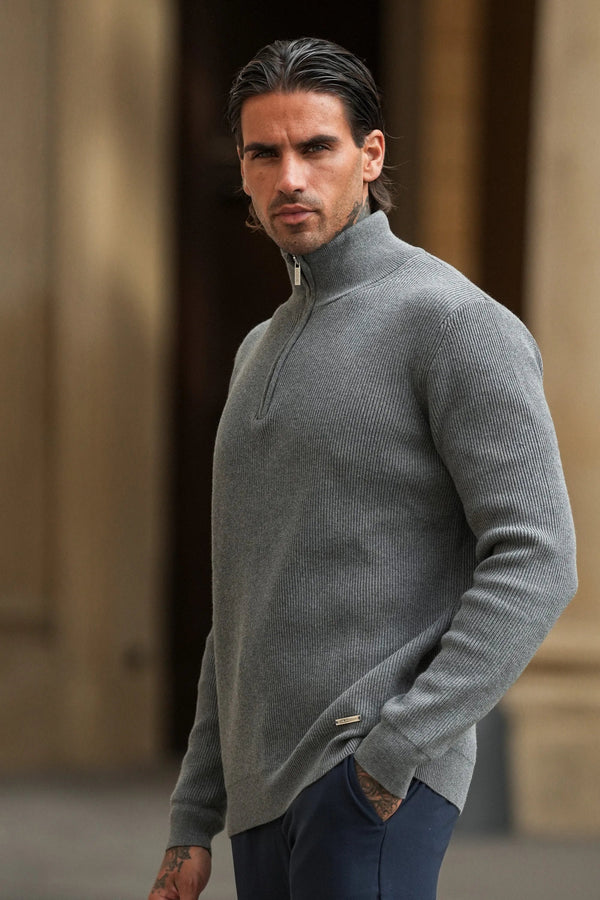 THE RENZO HALF ZIP SWEATER - Maison Sydney