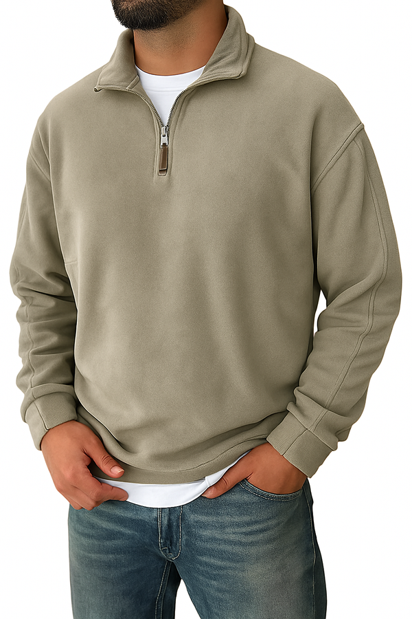 Cooma V2 |Retro Half-zip Stand Collar Sweatshirt