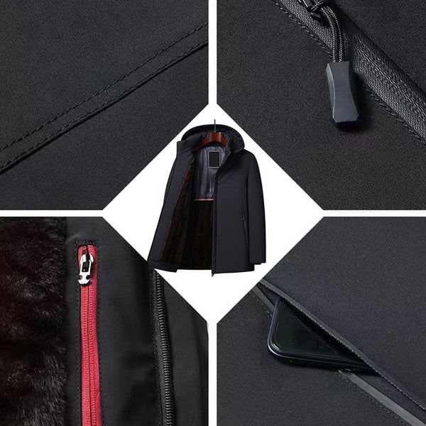 OzBold | Men’s Thermal Thick Hooded Parka Coat