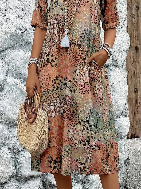 Harper™ | Elegant Floral Midi Dress - Maison Sydney