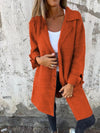 Aveline - Single Breasted Casual Wool Coat with Lapels - Maison Sydney