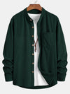 Corduroy Stand Collar Shirt - Maison Sydney