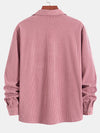 Long Sleeve Corduroy Cuban Collar Shirt - Maison Sydney