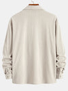 Long Sleeve Corduroy Cuban Collar Shirt - Maison Sydney