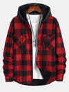 Flannel Fleece Lined Hooded Shirt - Maison Sydney
