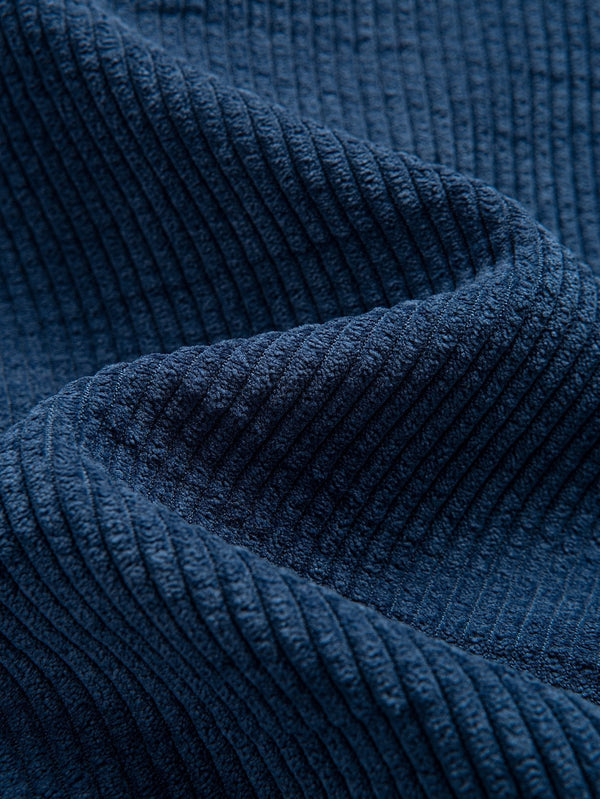 Fleece Lined Corduroy HoodedOvershirt - Maison Sydney