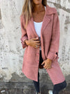 Aveline - Single Breasted Casual Wool Coat with Lapels - Maison Sydney