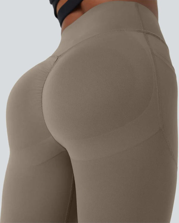 High Waisted Butt Lifting Tummy Control Side Pocket Shaping Training Leggings - Maison Sydney