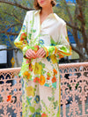 Tailored Silhouette Floral Print Top