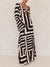 Bohemian Style Unique Printed V Tie Ring Maxi Dress