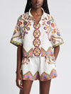 Ethnic Floral Print Shirt And Shorts Suit