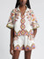 Ethnic Floral Print Shirt And Shorts Suit