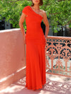 Elegance EffortlessMesh Off Shoulder Ruched Stretch Maxi Dress