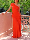 Elegance EffortlessMesh Off Shoulder Ruched Stretch Maxi Dress