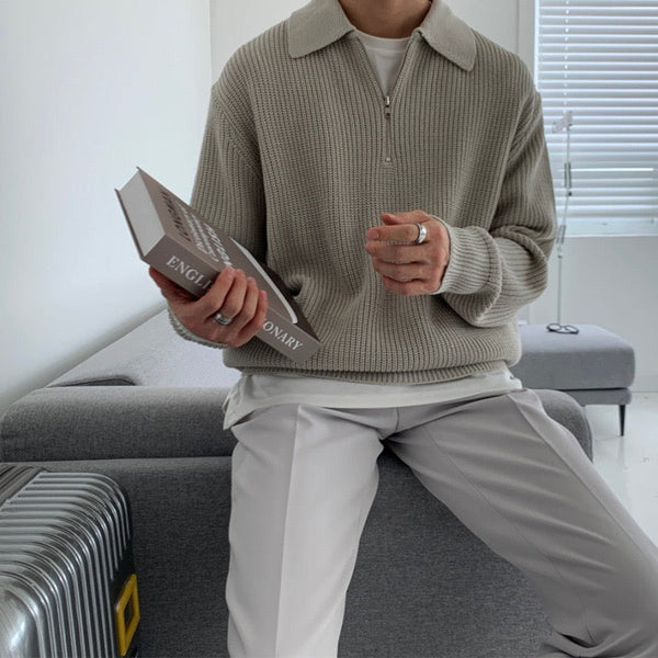 RASON Zipped Sweater - Maison Sydney