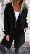 Aveline - Single Breasted Casual Wool Coat with Lapels - Maison Sydney