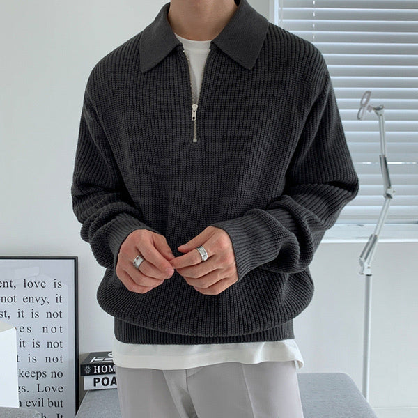 RASON Zipped Sweater - Maison Sydney