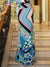 Temperament Printed Hip-hugging Maxi Skirt