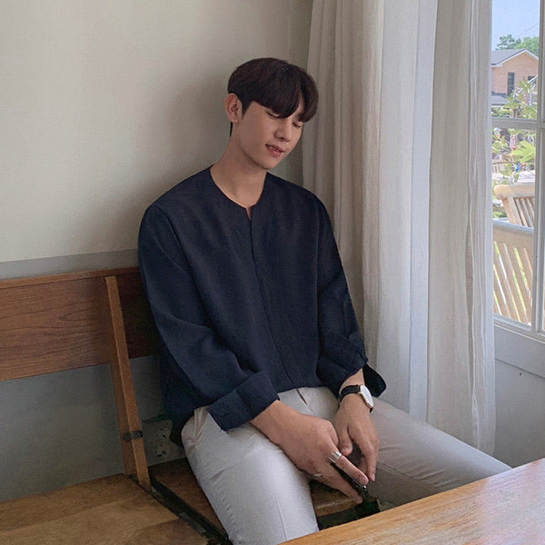 CHUNGJU Korean Collar Shirt - Maison Sydney