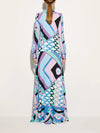 Temperament Printed Hip-hugging Maxi Skirt